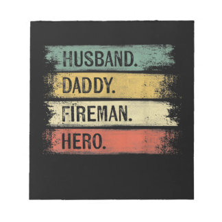 Bloc-note Homme Mari Daddy Fireman Hero Pompier