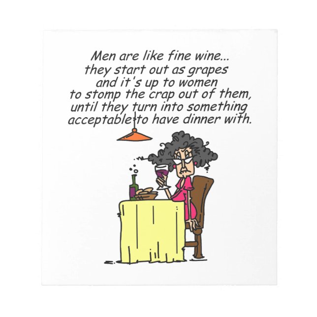 Bloc-note Hommes et humour de vin fin (Devant)