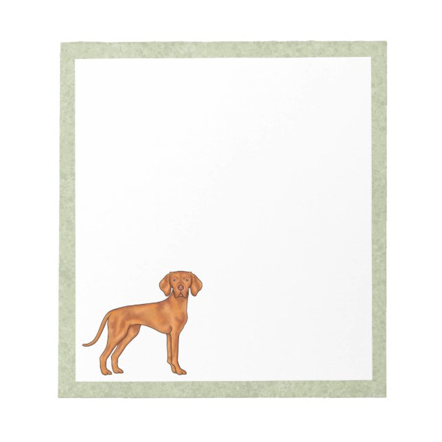 Bloc-note Hongrois Vizsla Pointer Chien mignon Caricature Ch (Devant)