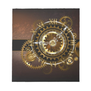 Bloc-note Horloge Steampunk avec engrenages antiques