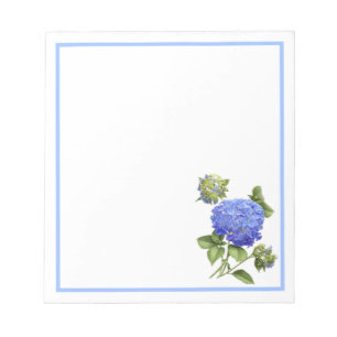 Bloc-note Hortensias bleus