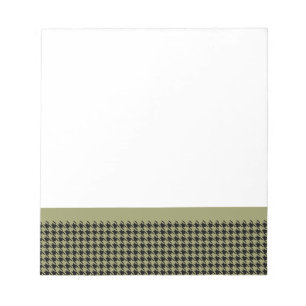 Bloc-note Houndstooth Avocado et Black