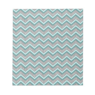 Bloc-note Huile d'argent et ZigZag Turquoise