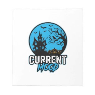 Bloc-note Humeur actuelle Halloween Gravure Vintage Vecteur_