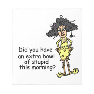 Bloc-note Humour de stupidité