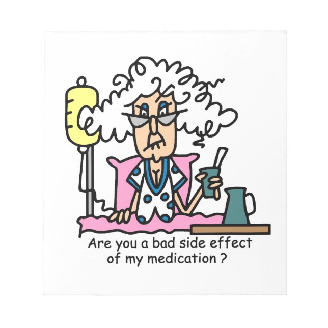Bloc-note Humour d'effet secondaire de médicament (Devant)