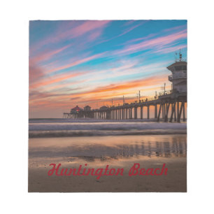 Bloc-note Huntington Beach Pier au coucher du soleil