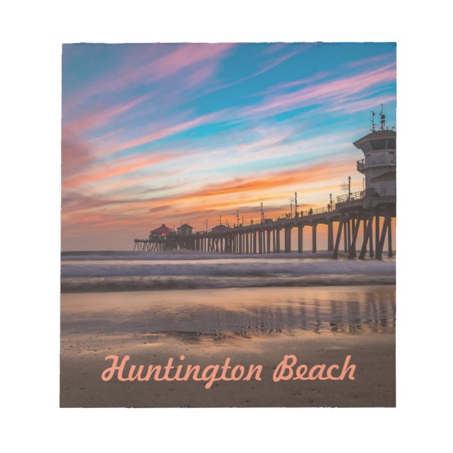 Bloc-note Huntington Beach Pier au coucher du soleil Bloc-no (Devant)