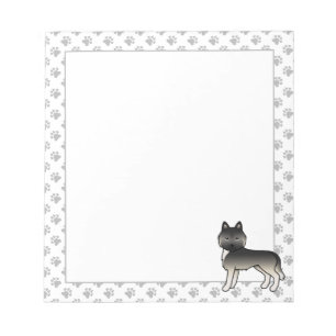 Bloc-note Husky sibérien agouti Chien de dessin animé mignon