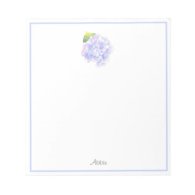 Bloc-note Hydrangea Aquarelle Vignette (Devant)