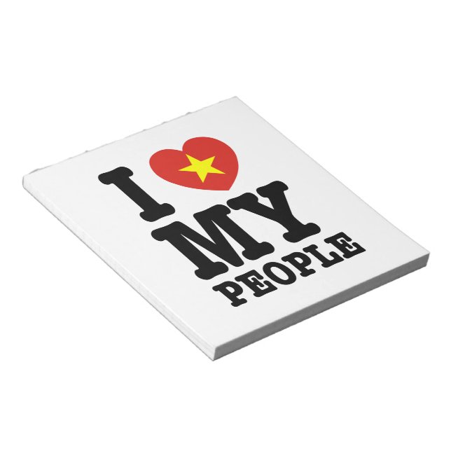 Bloc-note I Heart (Love) My Viet People (Incliné)