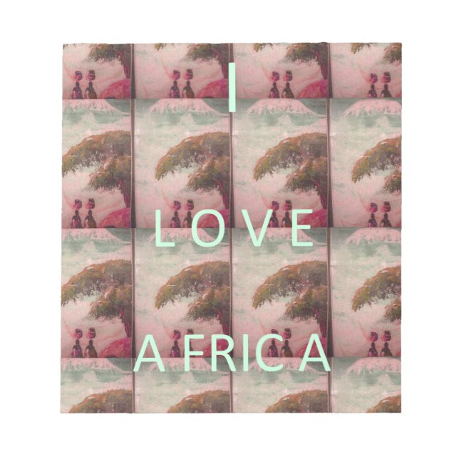 Bloc-note I Love Africa - Motif du paysage culturel (Devant)