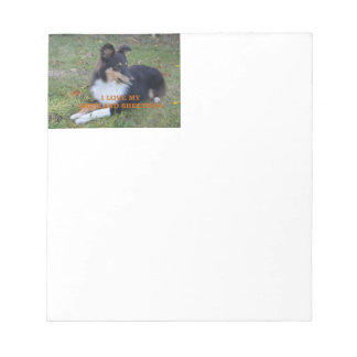 Bloc-note I Love My Shetland Sheepdog Black Tri
