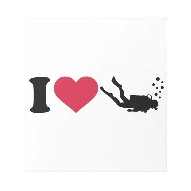 Bloc-note I Love Scuba Diving (Devant)