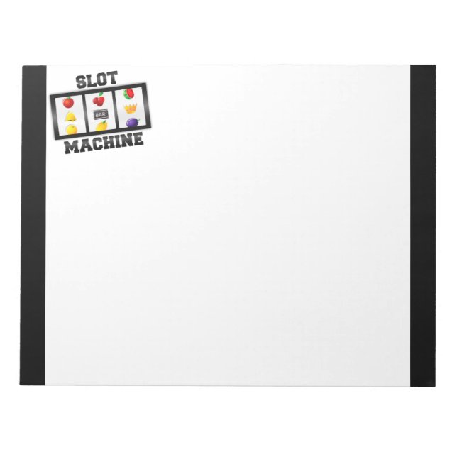 Bloc-note Icône de la machine à sous inclinée (Devant)
