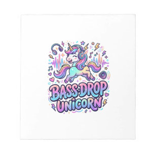 Bloc-note Idée de cadeau licorne basse drop typographie Des