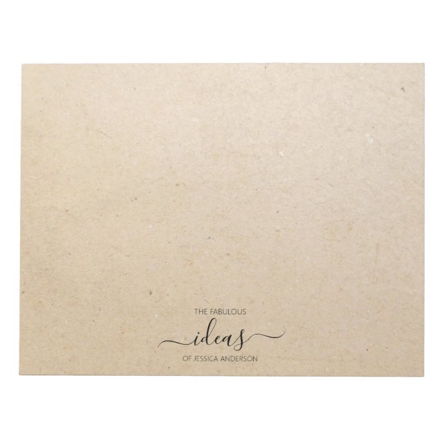 Bloc-note Idées de carton moderne pavé de papier nom (Devant)