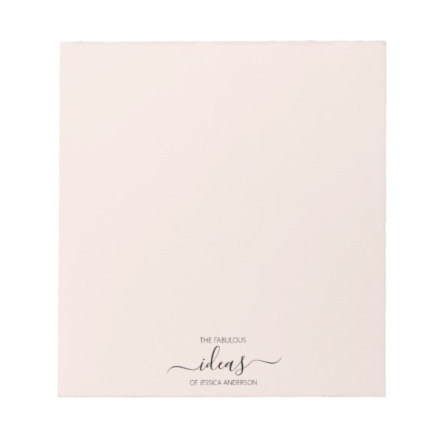 Bloc-note Idées rose vif moderne pavé de papier (Devant)