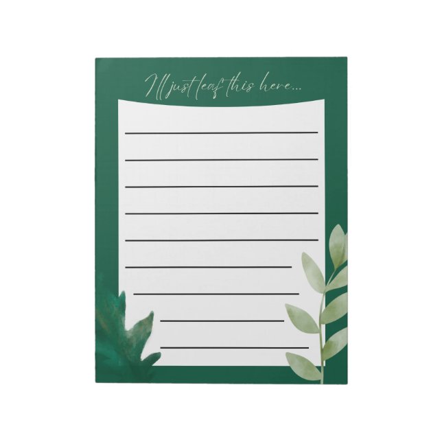 Bloc-note I'll Just Leaf This Here... Notepad (Tourné)