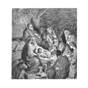 Bloc-note Illustrated Christmas Nativity Scene