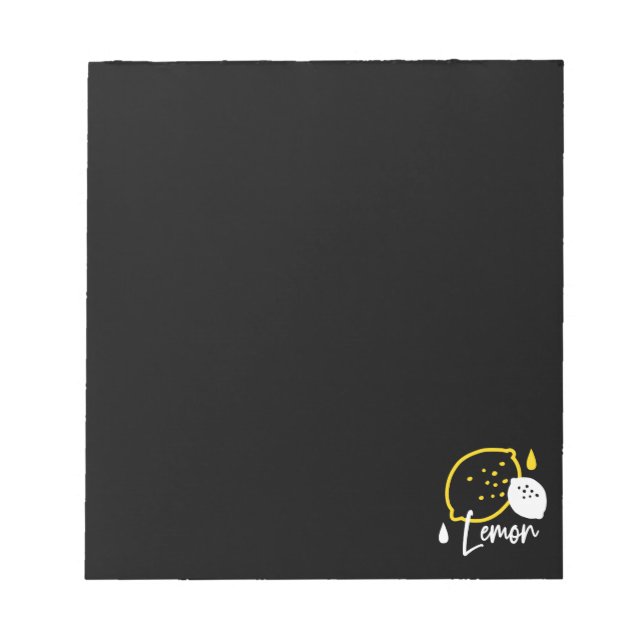 Bloc-note Illustration Abstraite au citron - Art des agrumes (Devant)