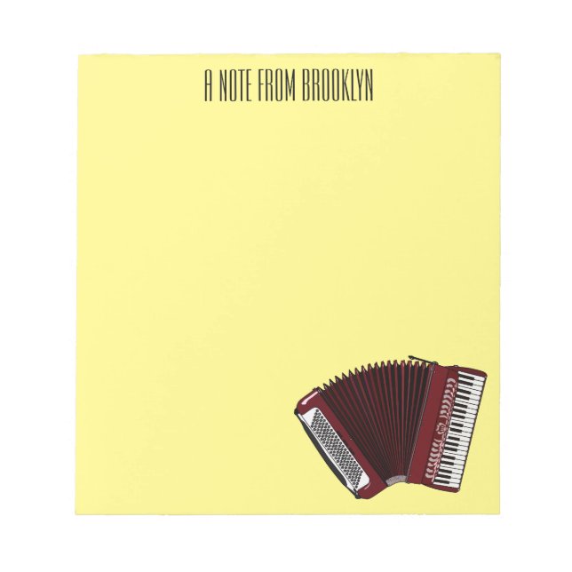 Bloc-note Illustration d'accordion (Devant)