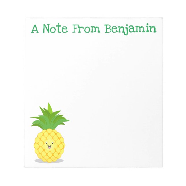 Bloc-note Illustration d'ananas mignon (Devant)