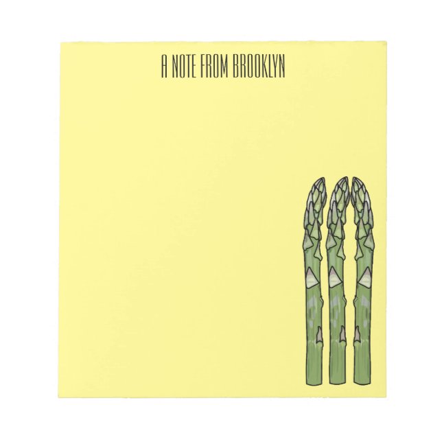 Bloc-note Illustration d'Asparagus (Devant)