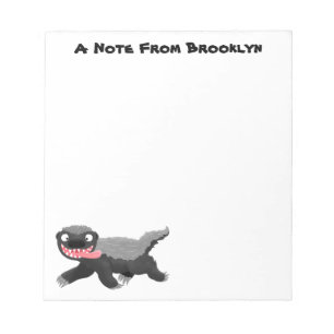 Bloc-note Illustration de blaireau au miel affamé