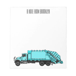 Bloc-note Illustration de camion à ordures