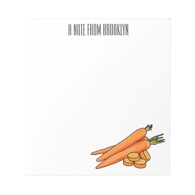 Bloc-note Illustration de carotte (Devant)