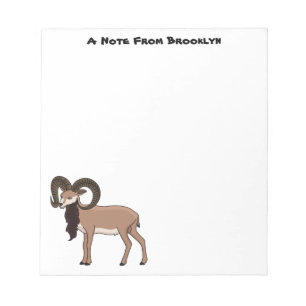 Bloc-note Illustration de chèvre de Mouflon