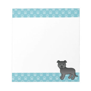 Bloc-note Illustration de chien Staffordshire Bull Terrier n