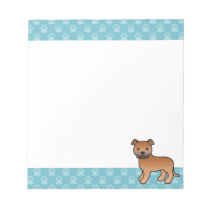 Bloc-note Illustration de chien Staffordshire Bull Terrier r