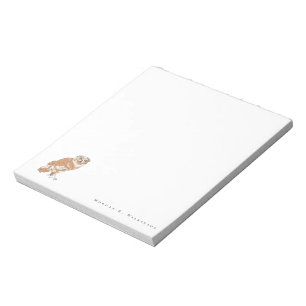 Bloc-note Illustration de chouette sage personnalisée 