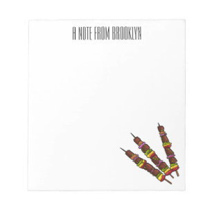 Bloc-note Illustration de dessin animé Kebab ou kabob