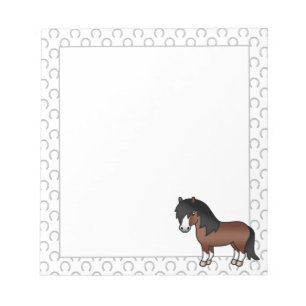 Bloc-note Illustration de dessin animé mignon de poney Shetl