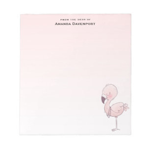 Bloc-note Illustration de Flamant rose rose mou