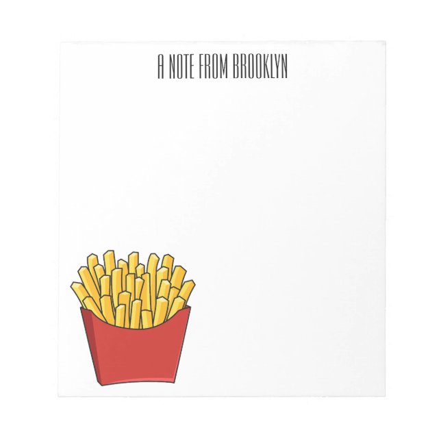 Bloc-note Illustration de frites (Devant)
