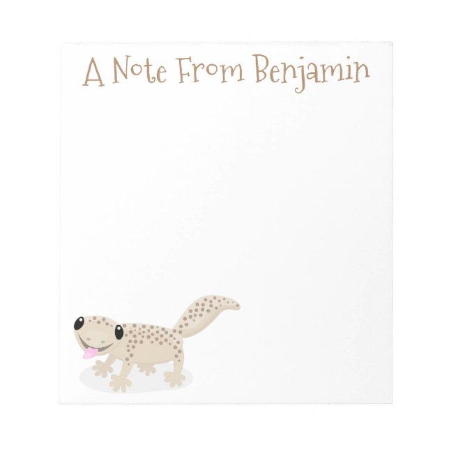Bloc-note Illustration de gecko tan tan mignon (Devant)
