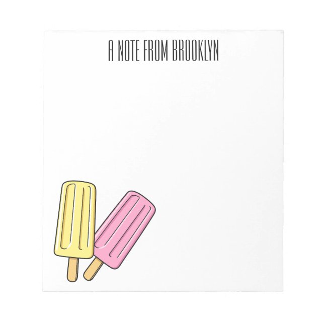 Bloc-note Illustration de Ice pop (Devant)