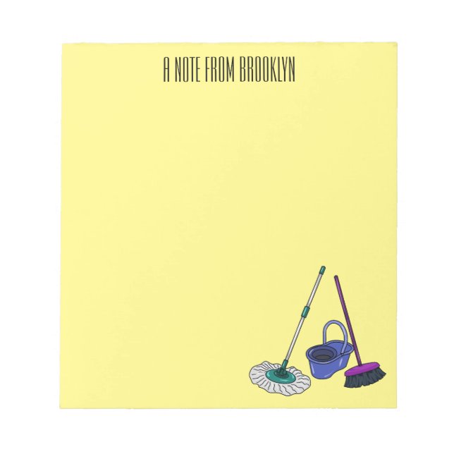 Bloc-note Illustration de la bande dessinée Broom & mop (Devant)