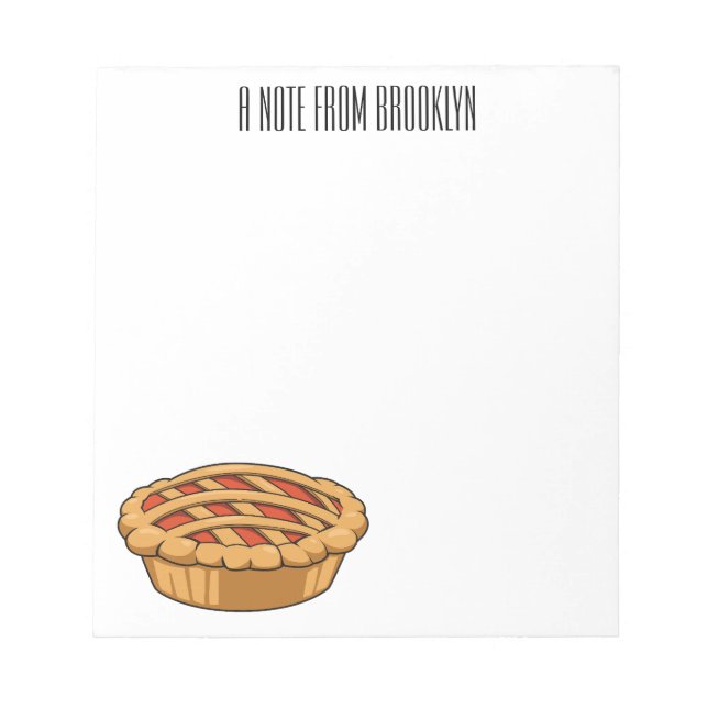 Bloc-note Illustration de la caricature à tarte (Devant)