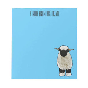 Bloc-note Illustration de la caricature de mouton Valais Bla