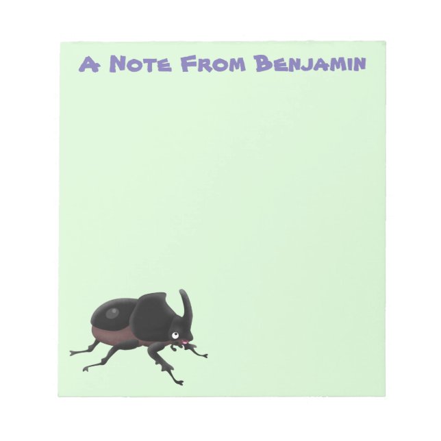 Bloc-note Illustration de la caricature du dendroctone du rh (Devant)