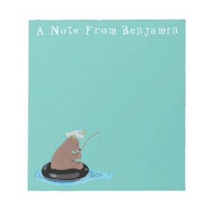 Bloc-note Illustration de la pêche de l'ourson mou