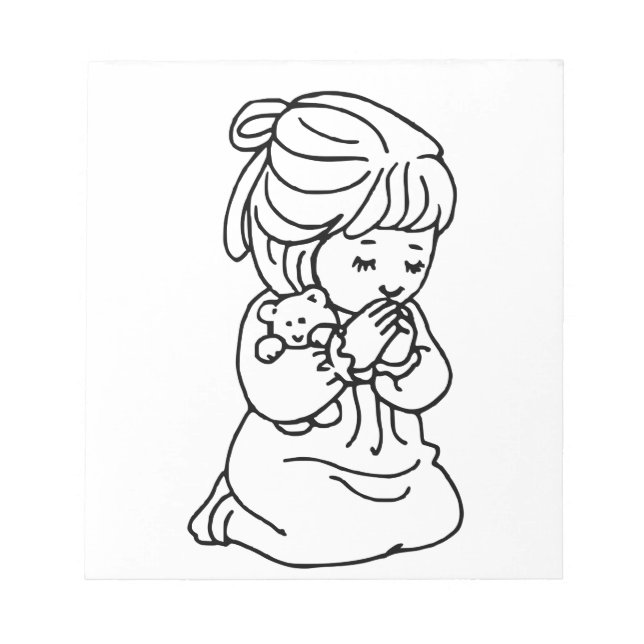 Bloc-note Illustration de la prière des filles (Devant)