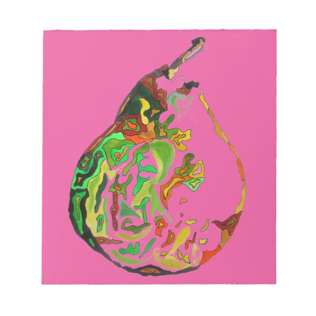 Bloc-note Illustration de l'aquarelle pop art aux fruits à p (Devant)