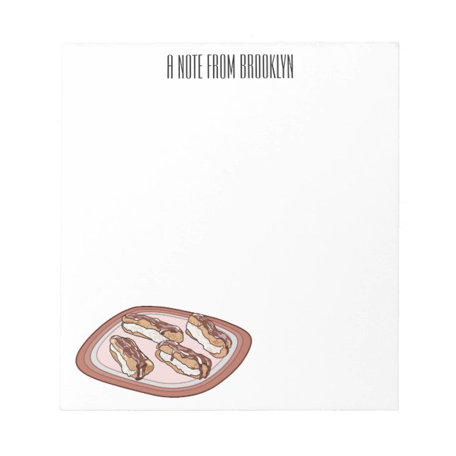 Bloc-note Illustration de l'éclair de chocolat (Devant)