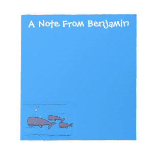 Bloc-note Illustration de mignonne migratrice de baleines à